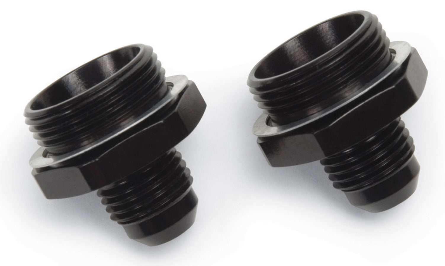 Russell Carburetor Inlet Fitting - Straight - 6 AN Male to 7/8-20 in Male - Aluminum - Black Anodized - Holley