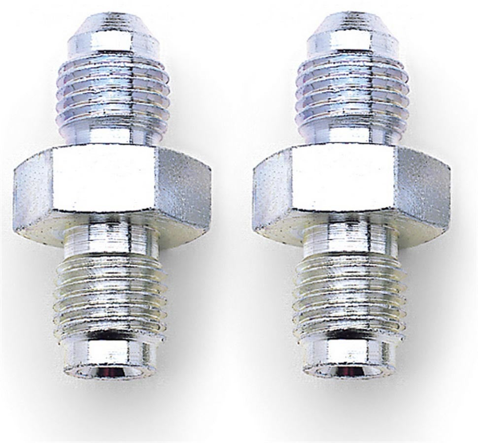 Russell Fitting - Adapter - Straight - 4 AN Male to 3/8-24 in Inverted Flare Male - Steel - Zinc Oxide - Pair