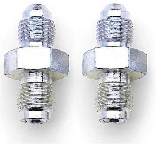 Russell Fitting - Adapter - Straight - 4 AN Male to 3/8-24 in Inverted Flare Male - Steel - Zinc Oxide - Pair