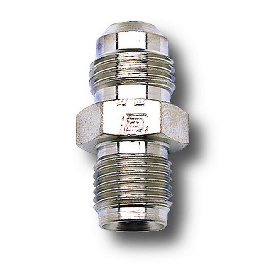 Russell Fitting - Adapter - Straight - 6 AN Male to 1/2-20 in Inverted Flare Male - Aluminum - Nickel Anodized -