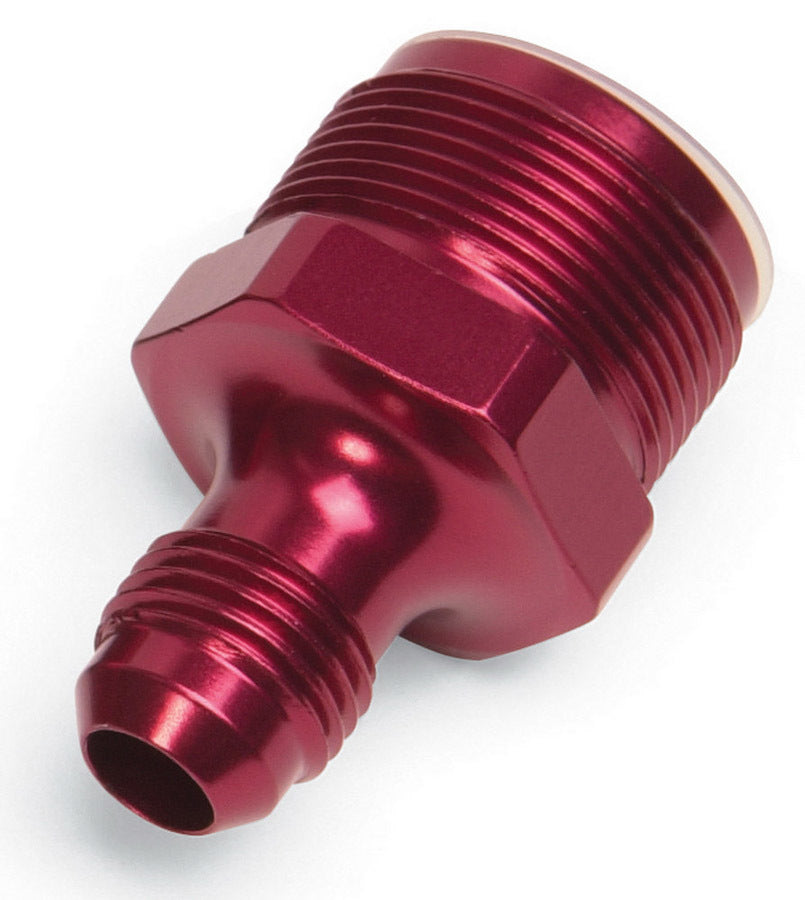 Russell Carburetor Inlet Fitting - Straight - 6 AN Male to 1-20 in Male - Aluminum - Red Anodized - Quadrajet