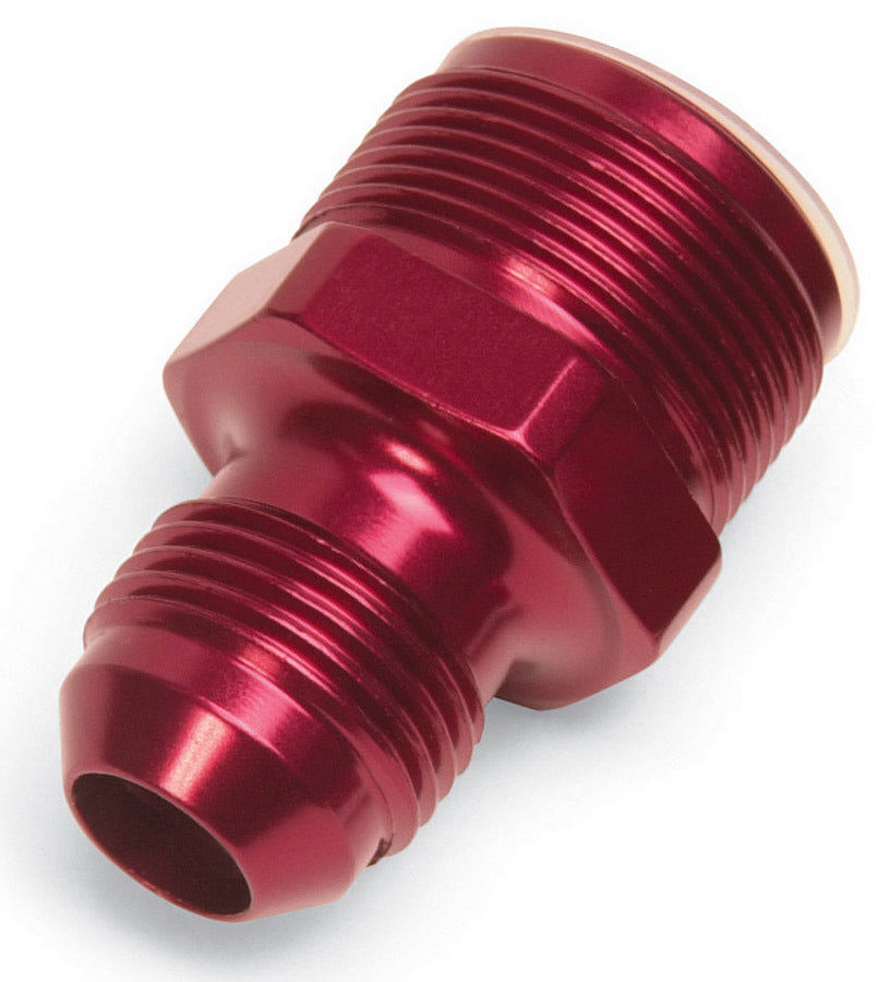 Russell Carburetor Inlet Fitting - Straight - 8 AN Male to 1-20 in Male - Aluminum - Red Anodized - Quadrajet