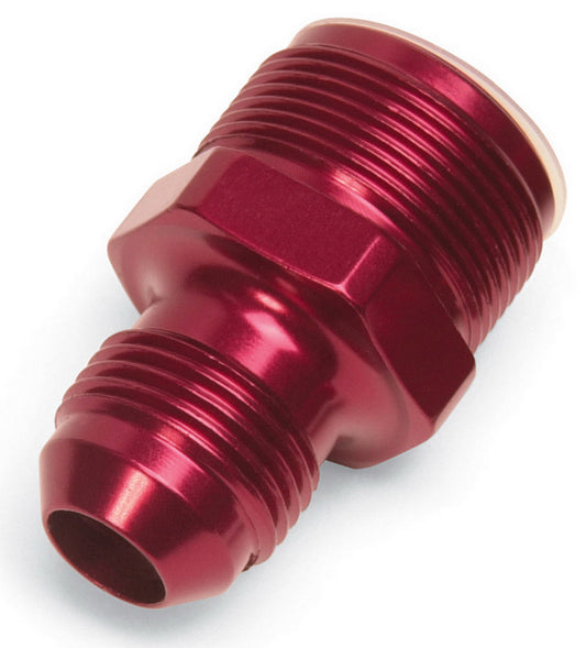 Russell Carburetor Inlet Fitting - Straight - 8 AN Male to 1-20 in Male - Aluminum - Red Anodized - Quadrajet