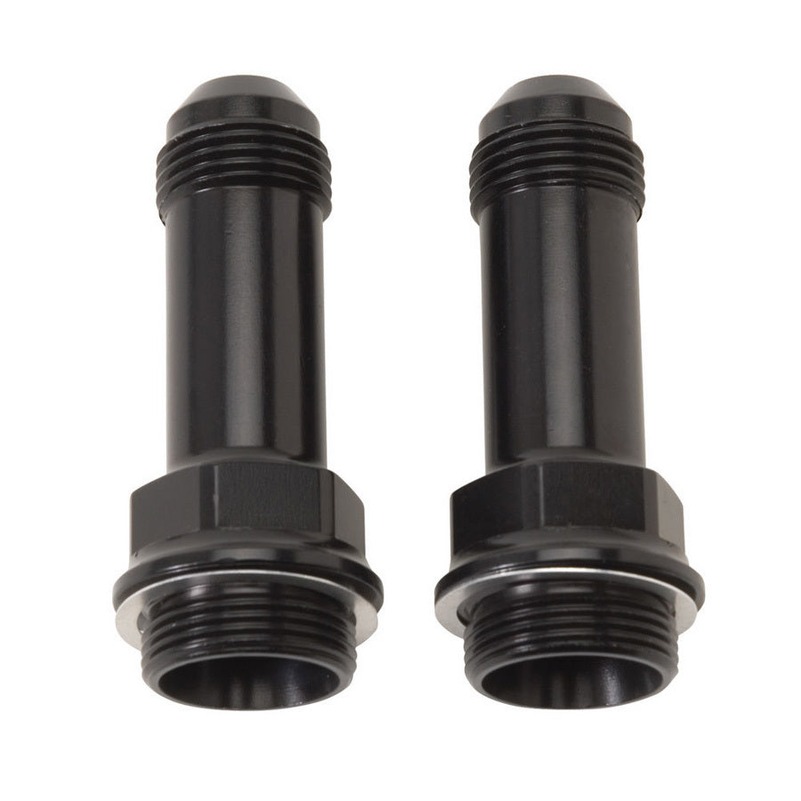 Russell Carburetor Inlet Fitting - Straight - 8 AN Male to 7/8-20 in Male - 2 in Long - Aluminum - Black Anodized -