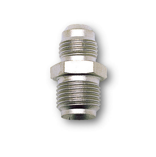 Russell Fitting - Adapter - Straight - 6 AN Male to 5/8-18 in Inverted Flare Male - Aluminum - Nickel Anodized - Each