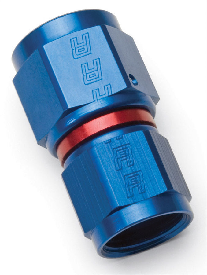 Russell Fitting - Adapter - Straight - 8 AN Female Swivel to 6 AN Female Swivel - Aluminum - Blue / Red - Each