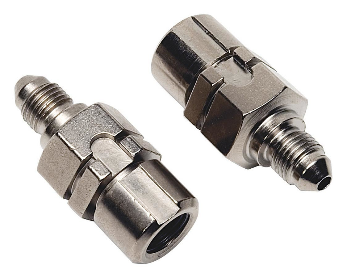 Russell Fitting - Adapter - Straight - 3 AN Male Fitting to 7/16-24 in Inverted Female - Steel - Nickel Plated - Each