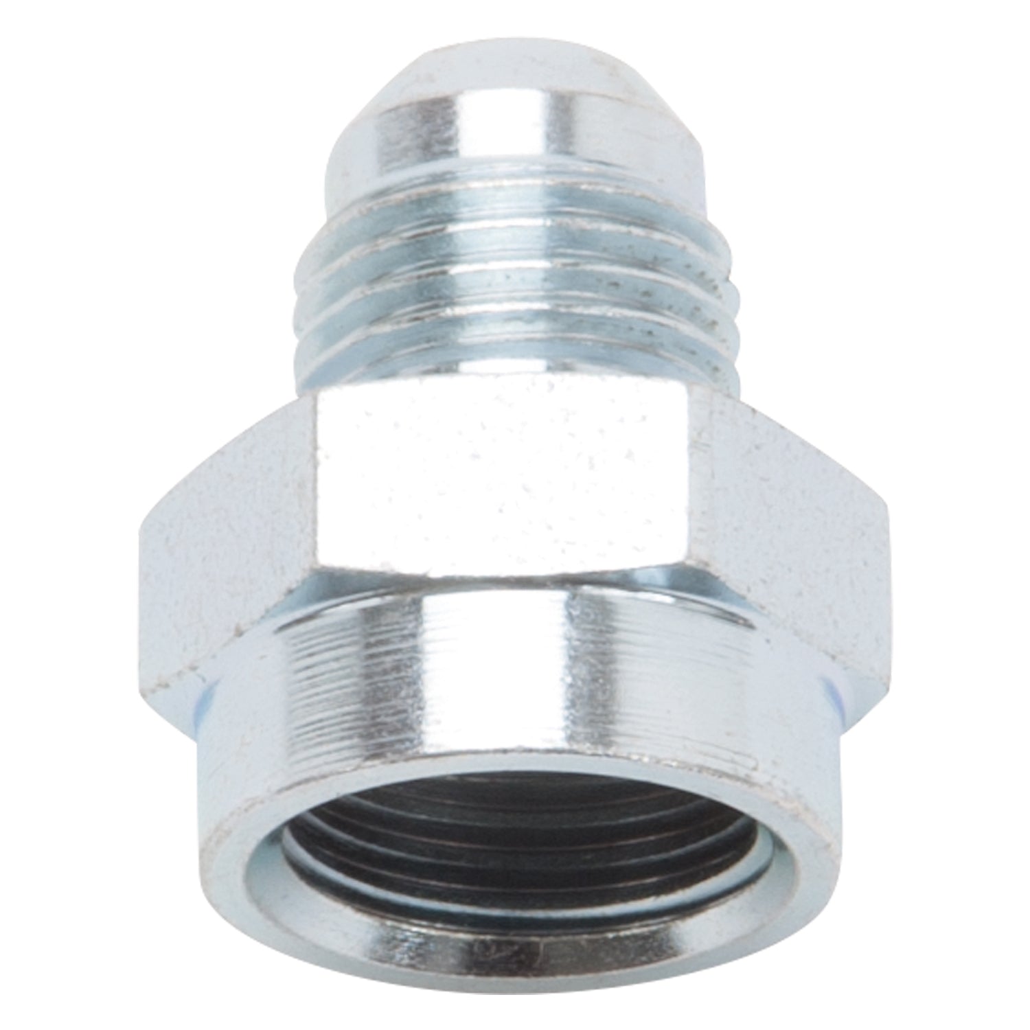 Russell Fitting - Adapter - Straight - 5/8-18 in Inverted Flare Female to 6 AN Male - Steel - Zinc Oxide - Each
