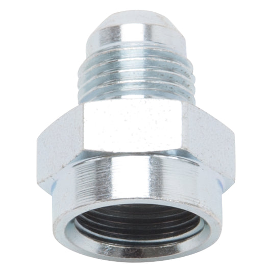 Russell Fitting - Adapter - Straight - 5/8-18 in Inverted Flare Female to 6 AN Male - Steel - Zinc Oxide - Each