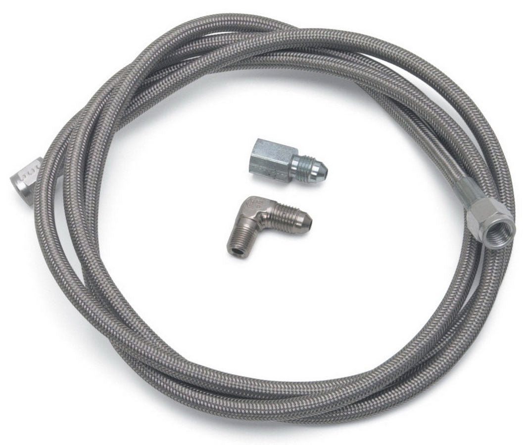 Russell Gauge Line Kit - 4 AN - 6 ft Long - 4 AN Female to 4 AN Female - Fittings Included - PTFE - Braided Stainless