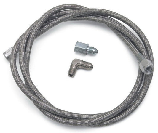 Russell Gauge Line Kit - 4 AN - 6 ft Long - 4 AN Female to 4 AN Female - Fittings Included - PTFE - Braided Stainless
