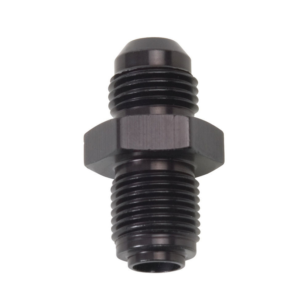 Russell Fitting - Adapter - Straight - 6 AN Male to 14 mm x 1.25 in Male - Aluminum - Black Anodized - Each