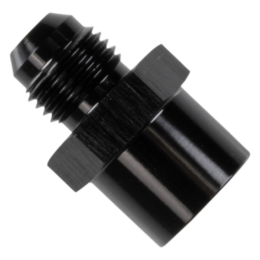 Russell Fitting - Adapter - Straight - 6 AN Male to 16 mm x 1.50 in Female O-Ring - Aluminum - Black Anodized - Each