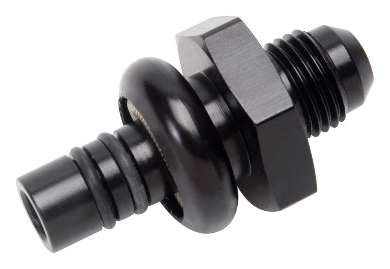 Russell Fitting - Adapter - Straight - 6 AN Male to Ford Pressure Side EFI - Aluminum - Black Anodized - Each