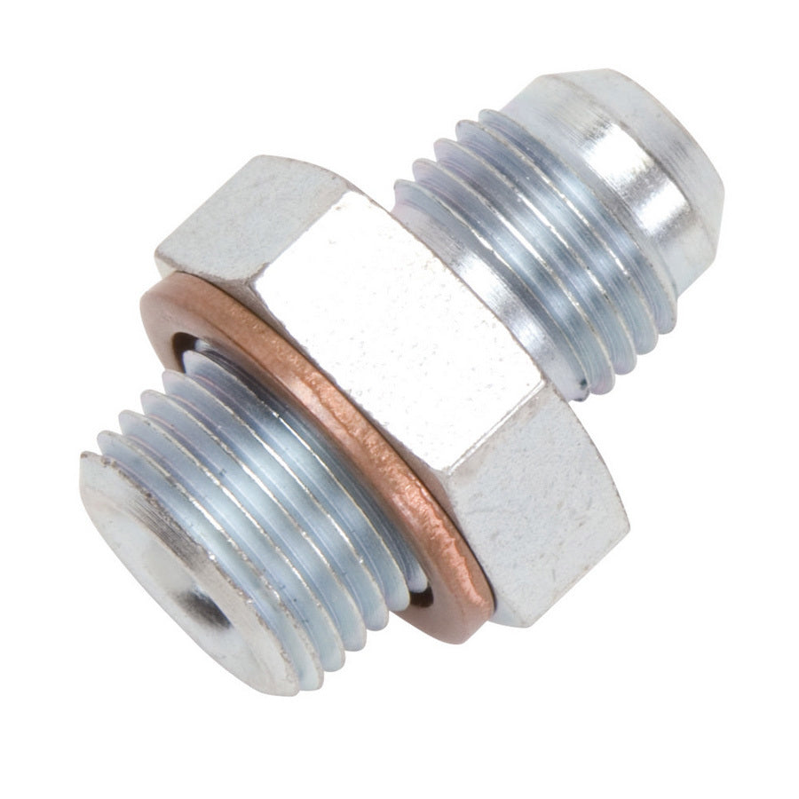 Russell Fitting - Adapter - Straight - 6 AN Male to 5/8-18 in Male - Steel - Zinc Oxide - Each