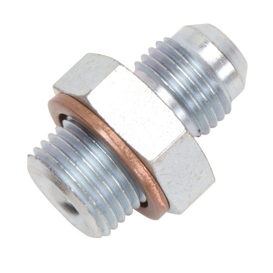 Russell Fitting - Adapter - Straight - 6 AN Male to 5/8-18 in Male - Steel - Zinc Oxide - Each