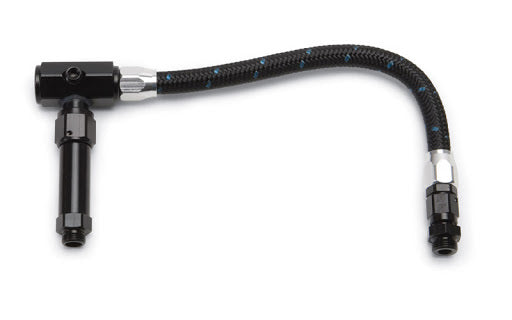 Russell Carburetor Fuel Line - 3/8 in NPT Female Inlet - Dual 7/8-20 in Male Outlets - Braided Nylon Hose - Black /