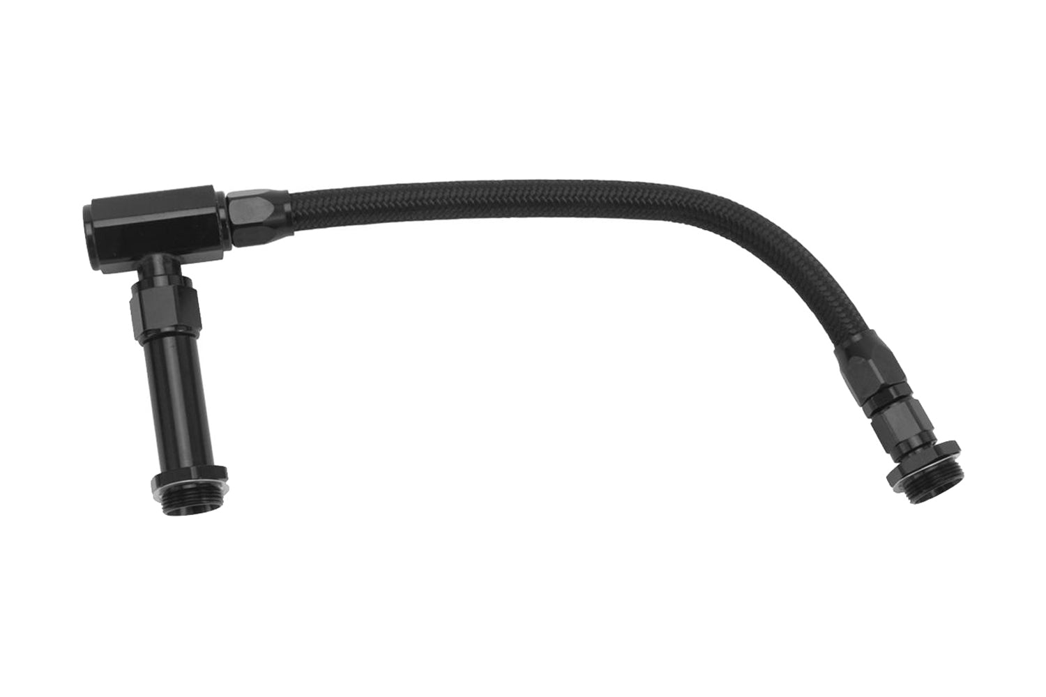Russell Carburetor Fuel Line - 3/8 in NPT Female Inlet - Dual 7/8-20 in Male Outlets - Braided Nylon Hose - Aluminum -