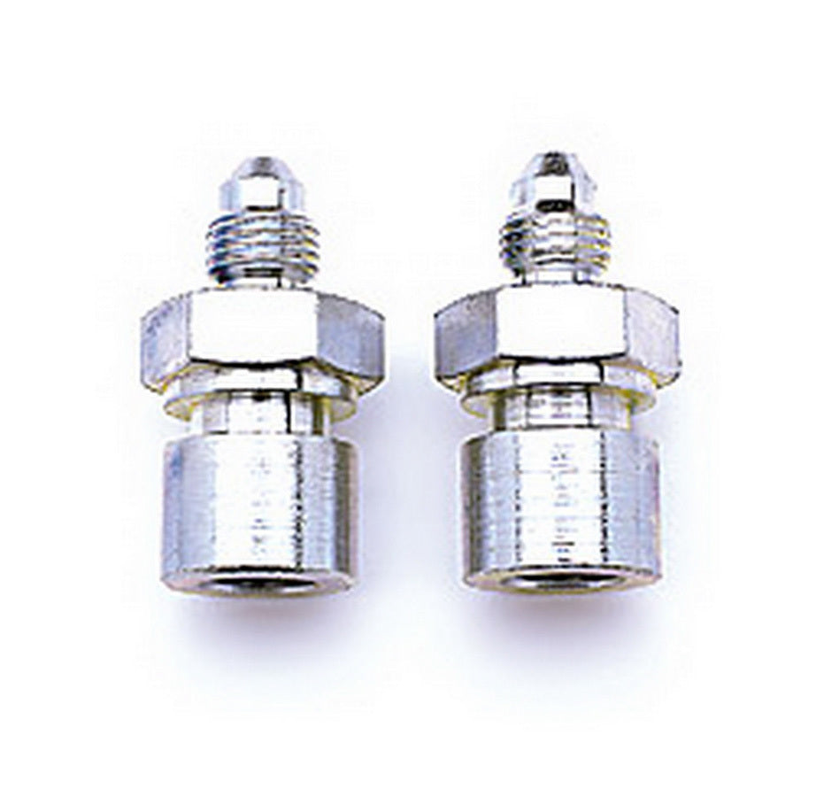 Russell Fitting - Adapter - Straight - 3/8-24 in Inverted Flare Female to 3 AN Male - Steel - Nickel Plated - 3/16 in