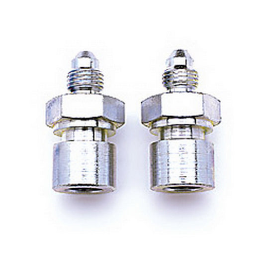 Russell Fitting - Adapter - Straight - 3/8-24 in Inverted Flare Female to 3 AN Male - Steel - Nickel Plated - 3/16 in
