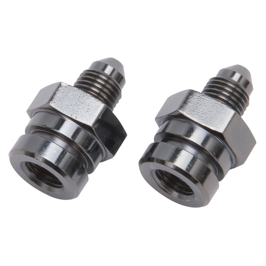 Russell Fitting - Adapter - Straight - 3/8-24 in Inverted Flare Female to 3 AN Male - Steel - Black Oxide - 3/16