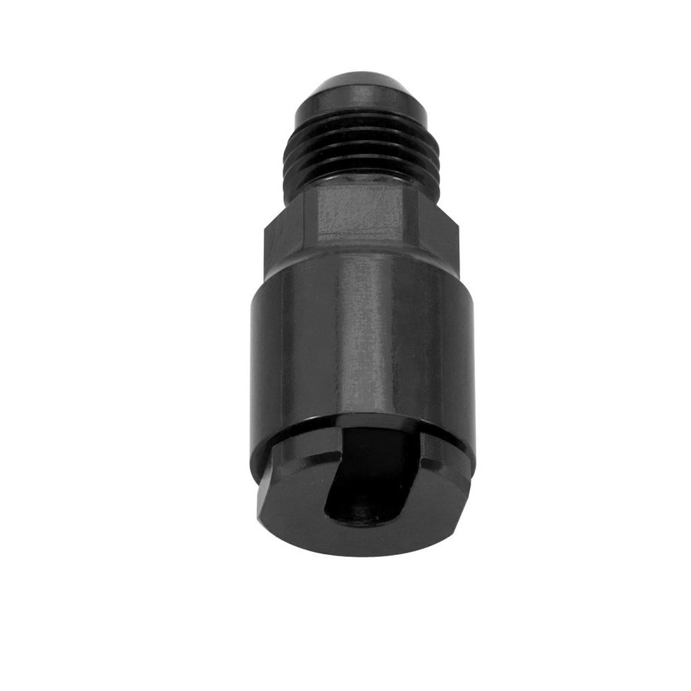 Russell Fitting - Adapter - Straight - 6 AN Male to 1/4 in SAE Female Quick Disconnect - Aluminum - Black Anodized -