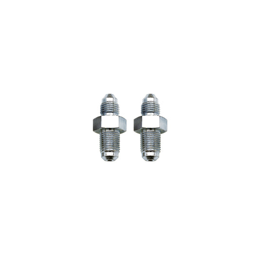 Russell Fitting - Adapter - Straight - 7/16-20 in Inverted Flare Female to 3 AN Male - Steel - Zinc Plated - 3/16