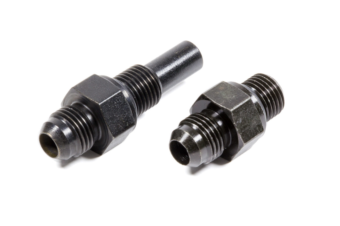 Russell Fitting - Transmission Cooler - Straight - 6 AN Male to 1/4 in Male O-Ring - Aluminum - Black Anodized - 4L80E
