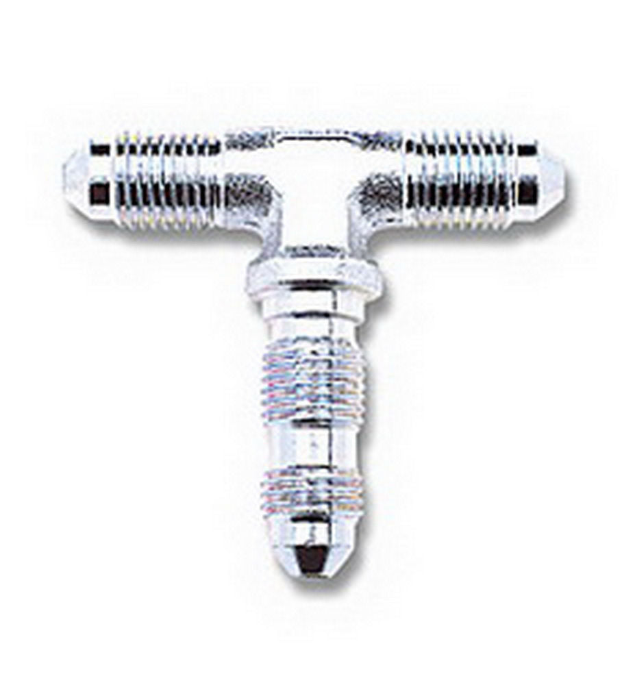 Russell Fitting - Bulkhead Tee - 3 AN Male x 3 AN Male x 3 AN Male Bulkhead - Steel - Nickel Plated - Each