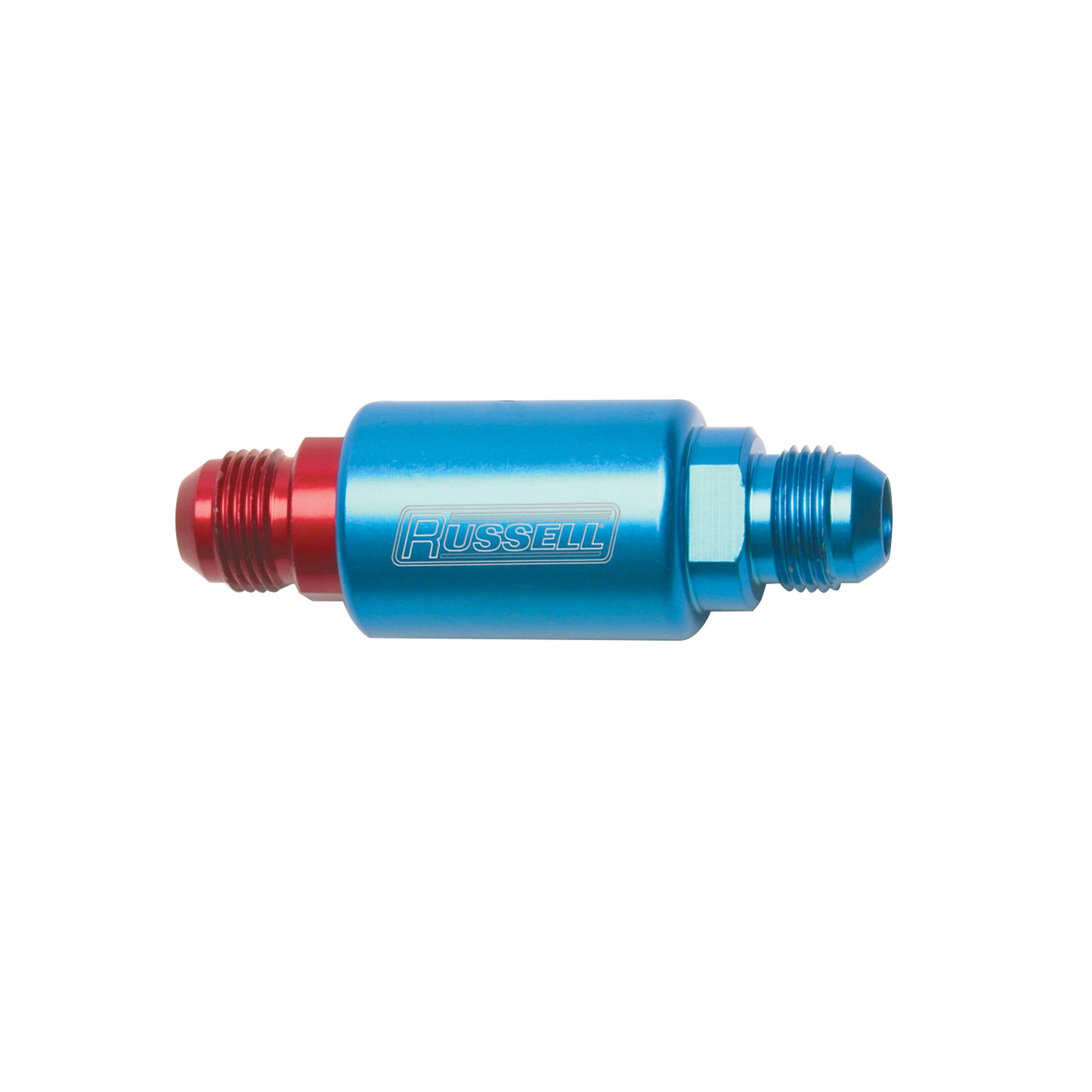Russell Fuel Filter - Competition Series - In-Line - 40 Micron - Stainless Element - 8 AN Male Inlet - 8 AN Male