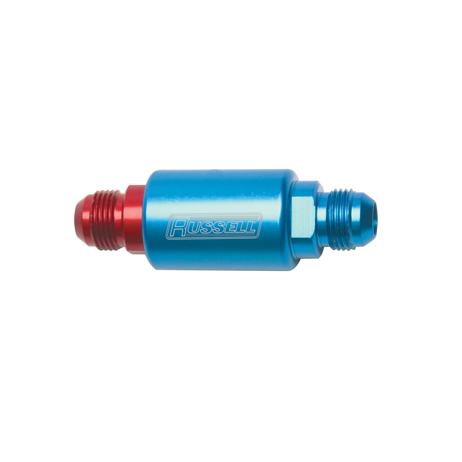 Russell Fuel Filter - Competition Series - In-Line - 40 Micron - Stainless Element - 8 AN Male Inlet - 8 AN Male