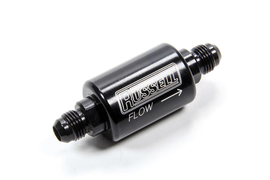 Russell Check Valve - Flapper - 6 AN Male Inlet - 6 AN Male Outlet - Aluminum - Black Anodized - Each