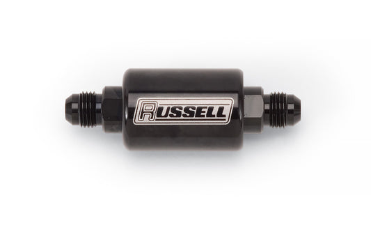 Russell Check Valve - Flapper - 8 AN Male Inlet - 8 AN Male Outlet - Aluminum - Black Anodized - Each