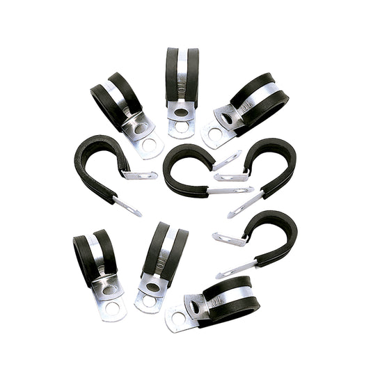 Russell Line Clamp - Adel - 4 AN - Rubber Lining - Steel - Set of 10