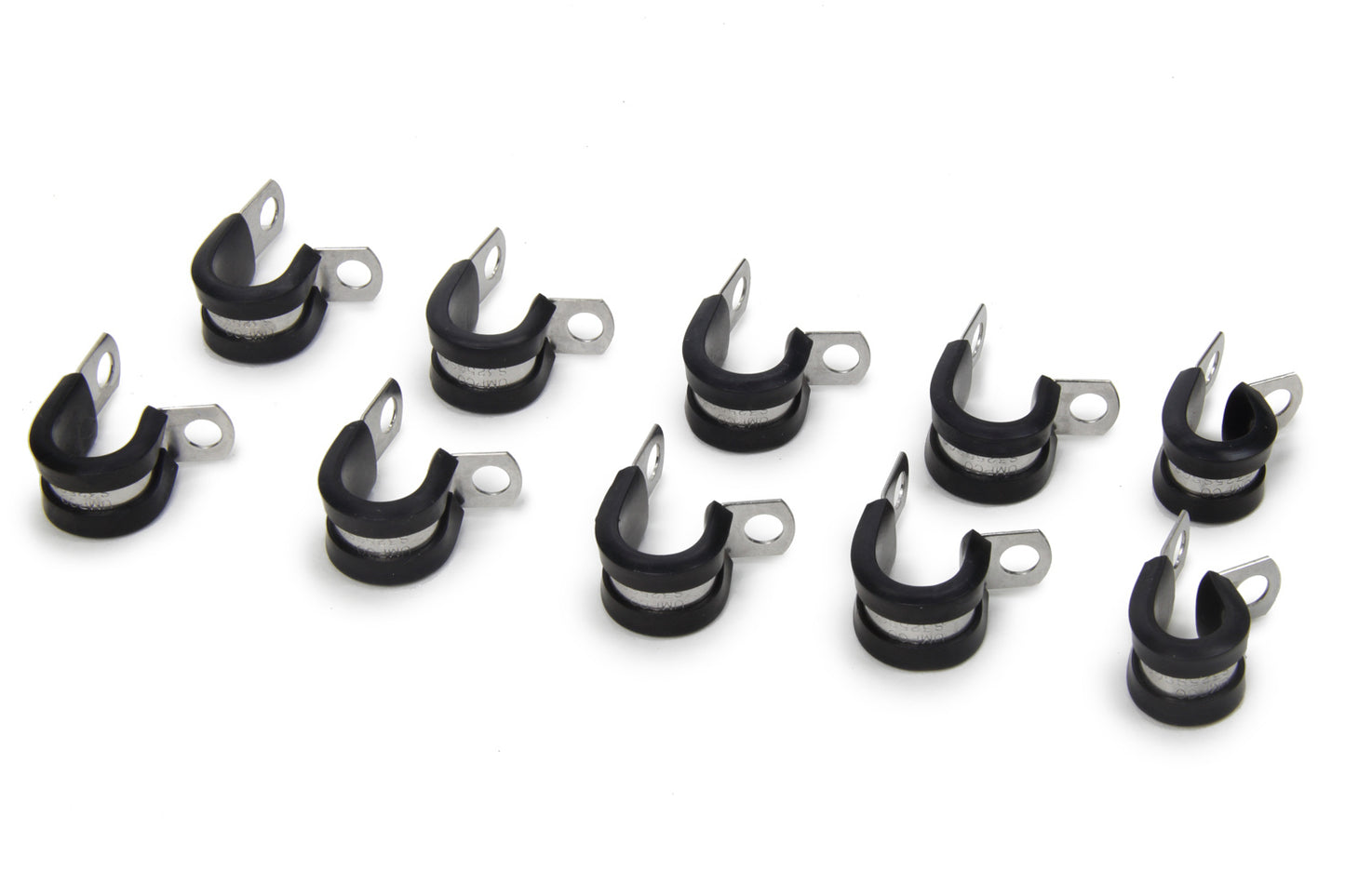 Russell Line Clamp - Adel - 6 AN Hose - Rubber Lining - Steel - Set of 10