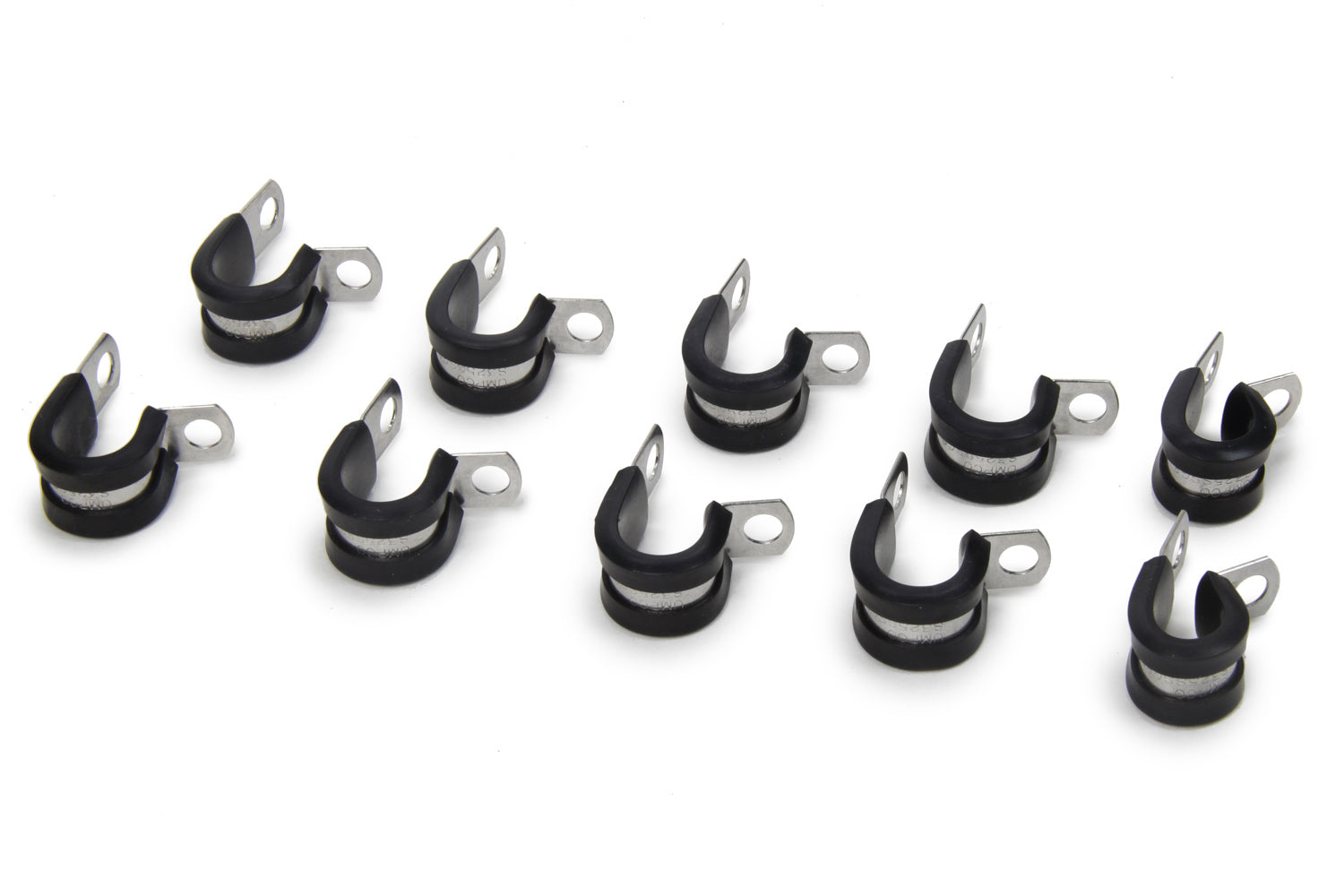Russell Line Clamp - Adel - 6 AN Hose - Rubber Lining - Steel - Set of 10
