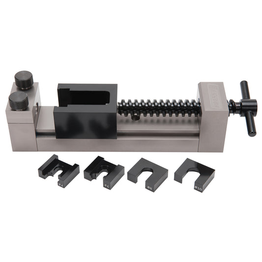 Russell Hose Assembly Tool - Twist-Lok Hose - 4 AN / 6 AN / 8 AN / 10 AN Capable - Aluminum - Black / Gray Anodized -