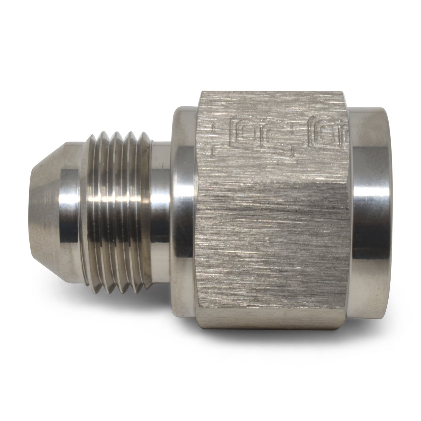 Russell Fitting - Adapter - Straight - 8 AN Female to 6 AN Male - Aluminum - Clear Anodized - Each