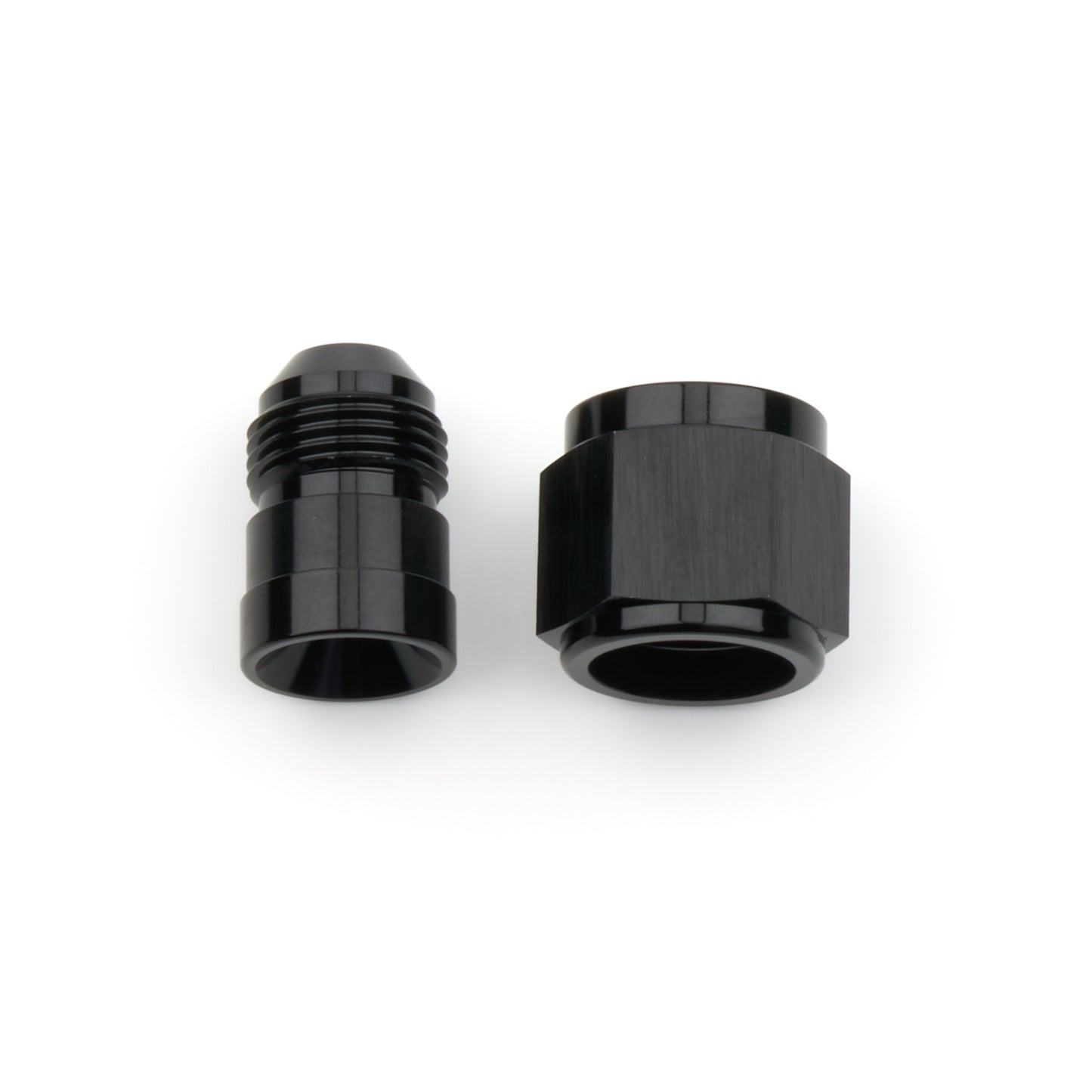 Russell Fitting - Adapter - Straight - 10 AN Female to 8 AN Male - Aluminum - Black Anodized - Each
