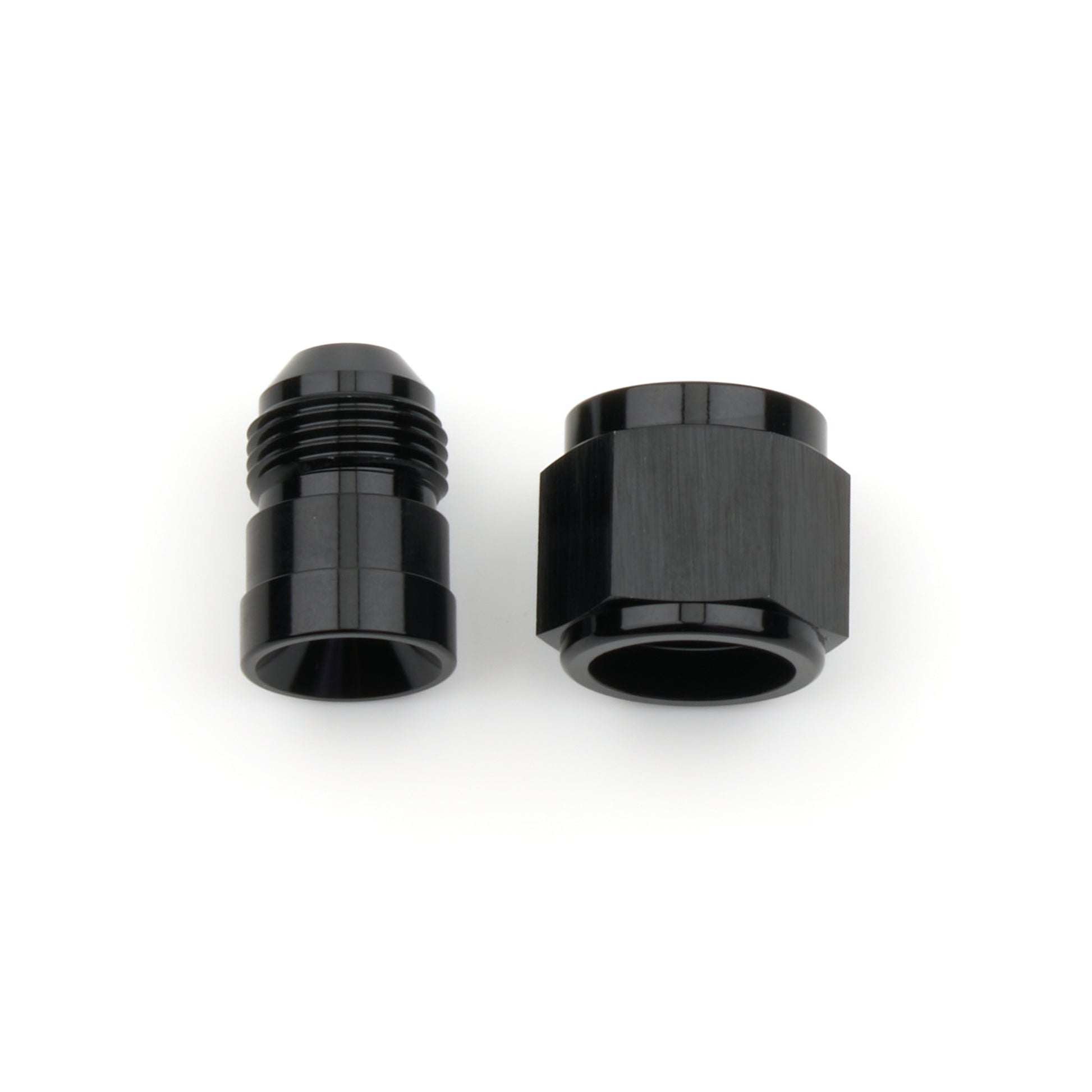 Russell Fitting - Adapter - Straight - 10 AN Female to 8 AN Male - Aluminum - Black Anodized - Each