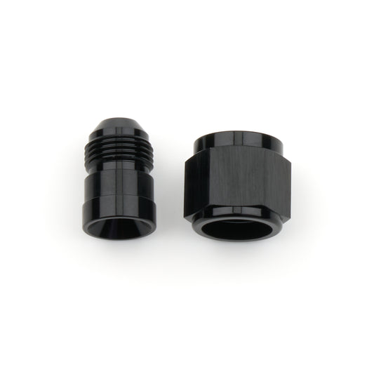 Russell Fitting - Adapter - Straight - 10 AN Female to 8 AN Male - Aluminum - Black Anodized - Each