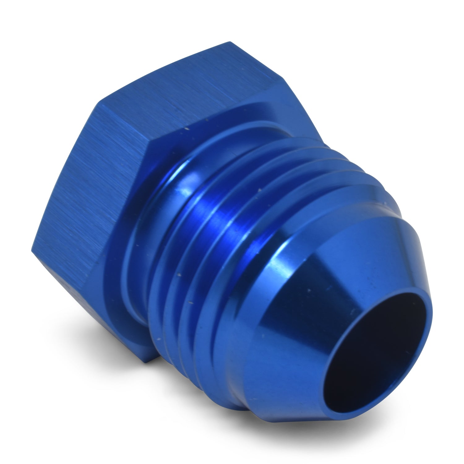 Russell Fitting - Plug - 3 AN - Hex Head - Aluminum - Blue Anodized - Each