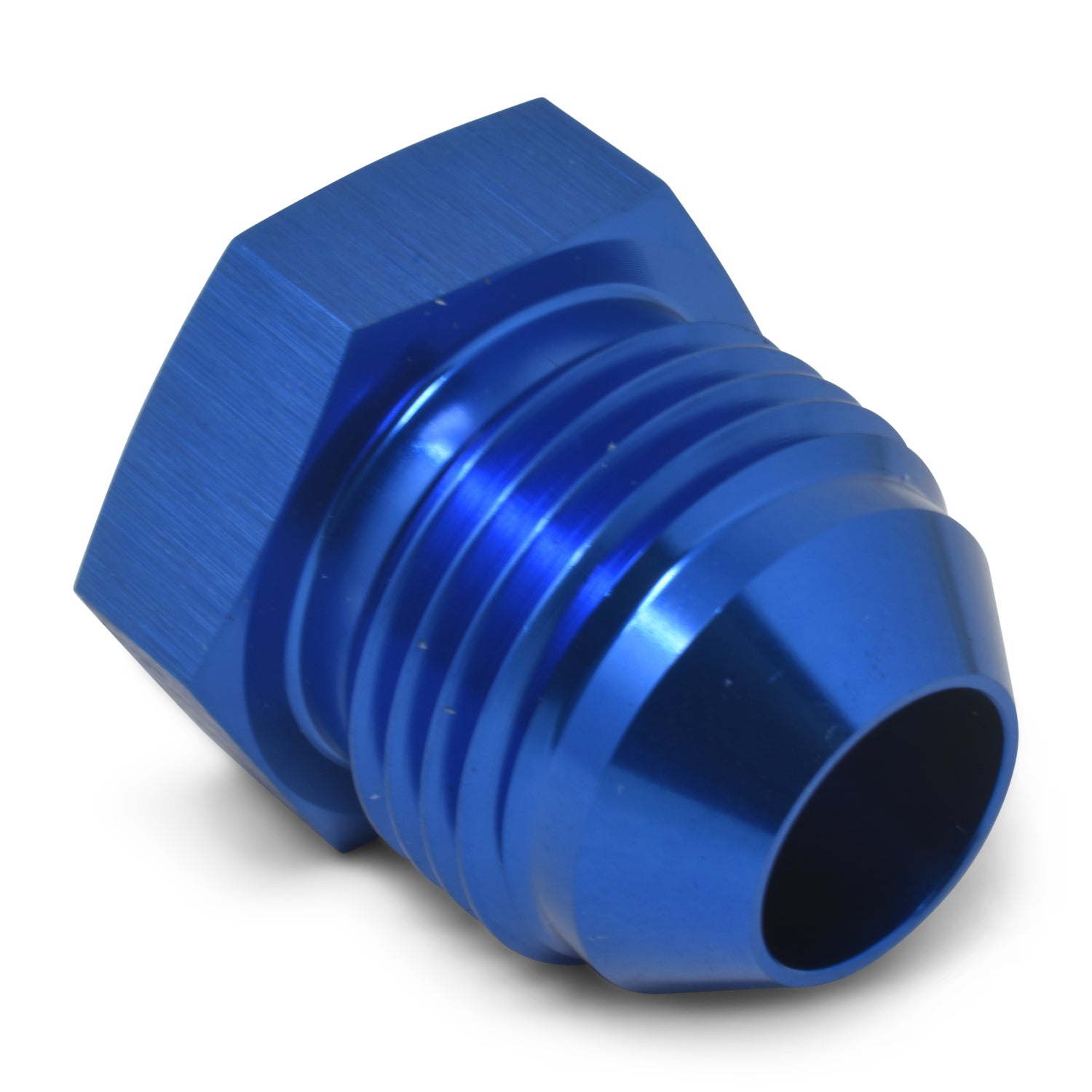 Russell Fitting - Plug - 4 AN - Hex Head - Aluminum - Blue Anodized - Each