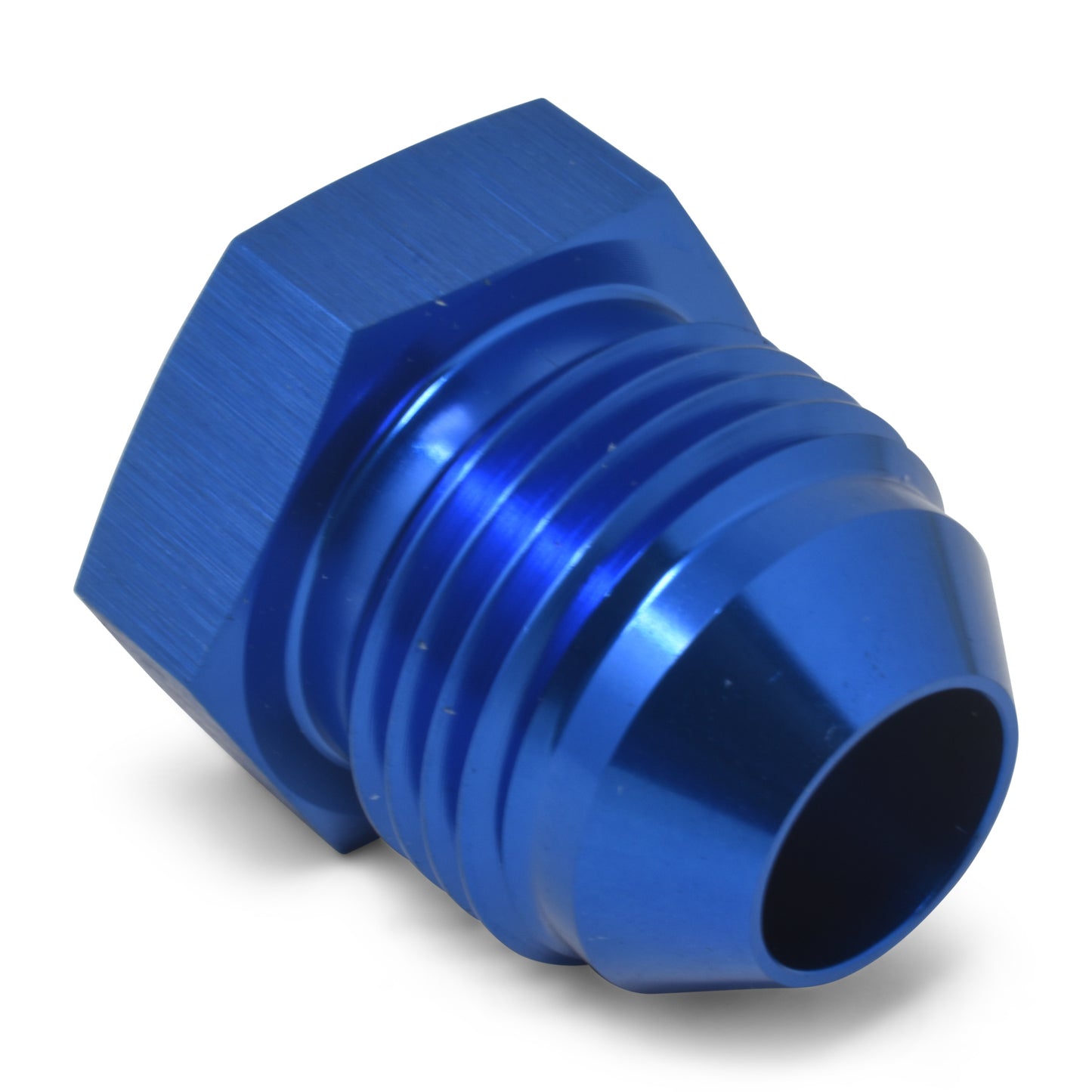 Russell Fitting - Plug - 8 AN - Hex Head - Aluminum - Blue Anodized - Each