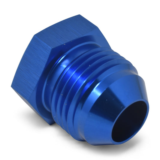 Russell Fitting - Plug - 8 AN - Hex Head - Aluminum - Blue Anodized - Each