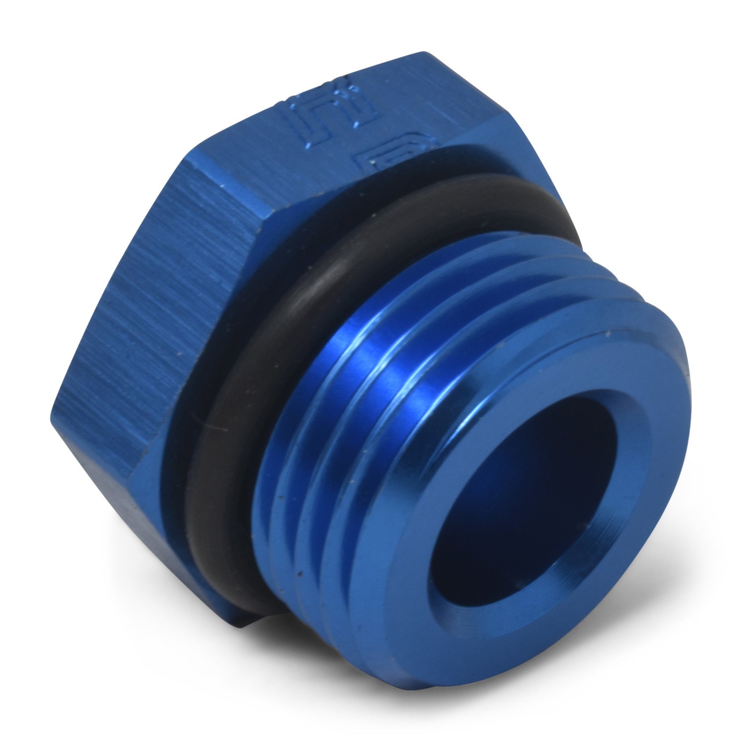 Russell Fitting - Plug - 6 AN - O-Ring - Hex Head - Aluminum - Blue Anodized - Each