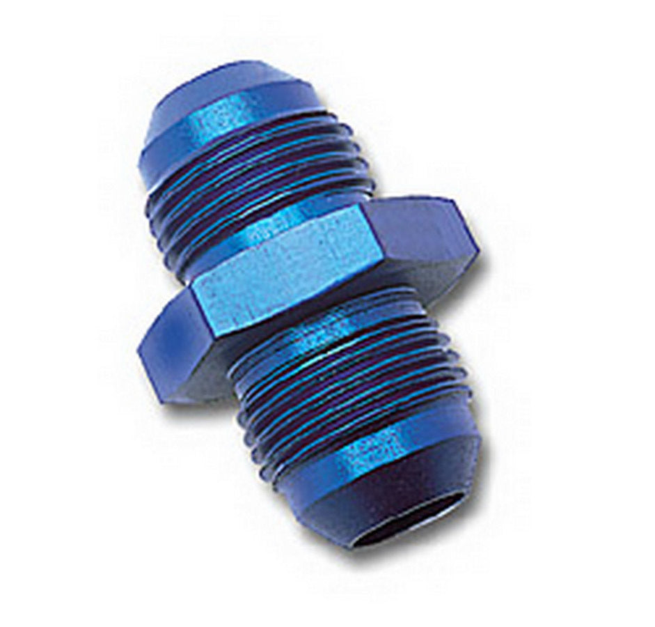 Russell Fitting - Adapter - Straight - 6 AN Male to 6 AN Male - Aluminum - Blue Anodized - Each