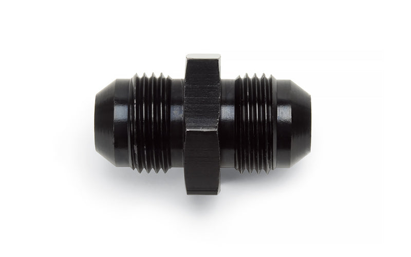 Russell Fitting - Adapter - Straight - 6 AN Male to 6 AN Male - Aluminum - Black Anodized - Each