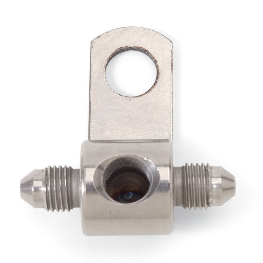 Russell Fitting - Adapter Tee - 1/8 in NPT Female x 3 AN Male x 3 AN Male - Stainless - Natural - Each