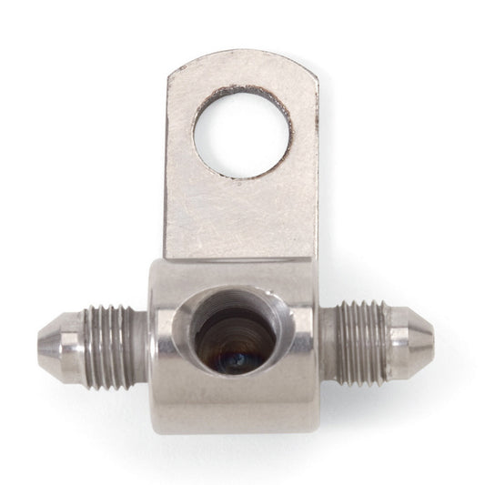 Russell Fitting - Adapter Tee - 1/8 in NPT Female x 3 AN Male x 3 AN Male - Stainless - Natural - Each